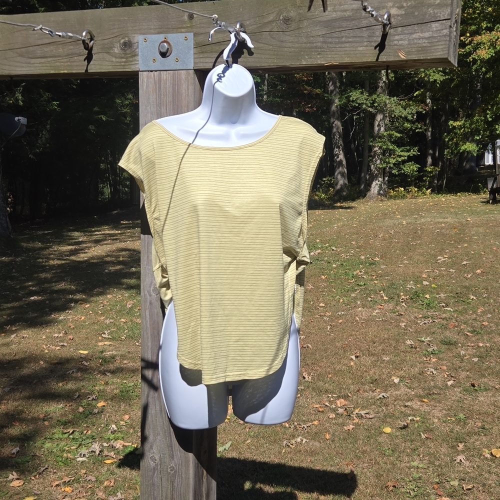 PrAna- Women's- Sleeveless- Green w/Stripes- Small but fits more like a M/L
